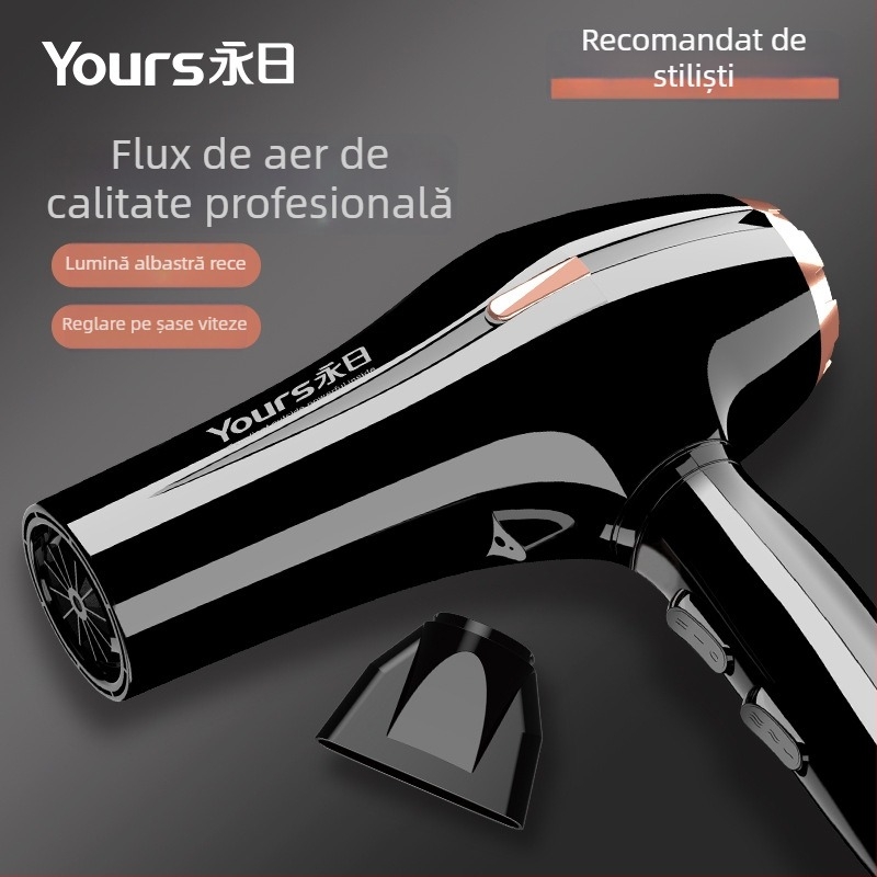 Uscător de păr cu lumină albastră, 2100W, model 8921, carcasă ABS, temperatură constantă, aer cald/rece, 2 trepte de viteză