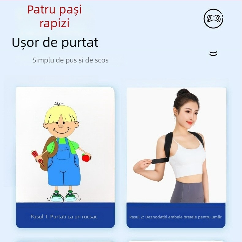 Shimili Y Style Corector de Postură pentru Adulți, Unisex Curea de Corectare a Posturii