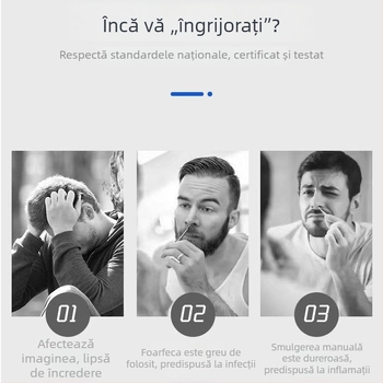 Trimmer manual pentru nas, din oțel inoxidabil, fără baterie, complet lavabil