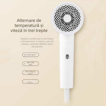 Koji KF-3154A uscător de păr montat pe perete, 1600W, pentru baie, controlul temperaturii și protecția la supraîncălzire