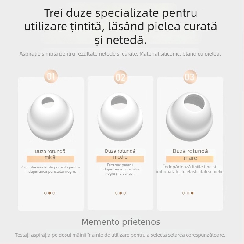 Aparat vizual pentru îndepărtarea punctelor negre cu aspirator pentru curățarea porilor feței