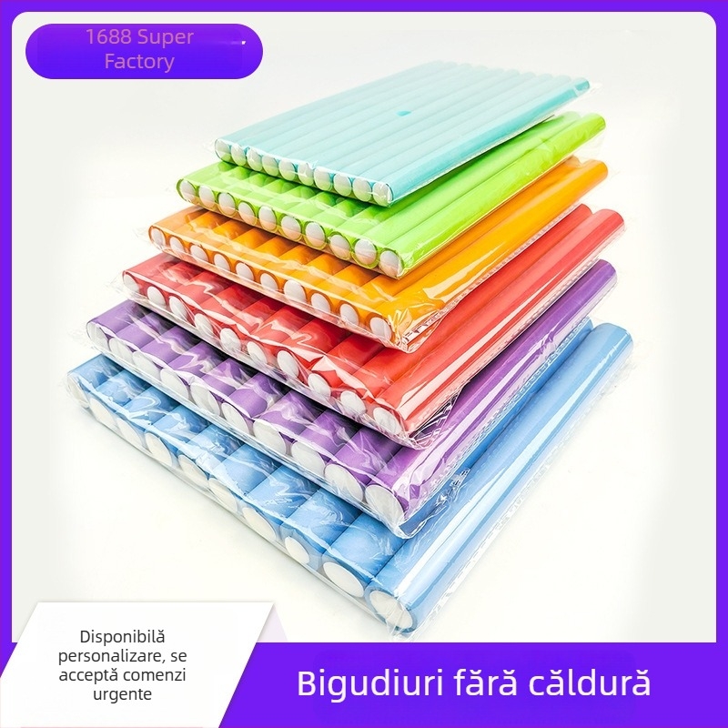 Rolă de bucle pentru somn, fără căldură, din cauciuc, izolație termică, nu deteriorează părul, bucle mari, durabile
