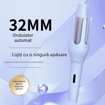 Ondulator automat complet cu tambur de 32 mm – bucle mari în valuri, fixare de lungă durată, fără a deteriora părul, electric