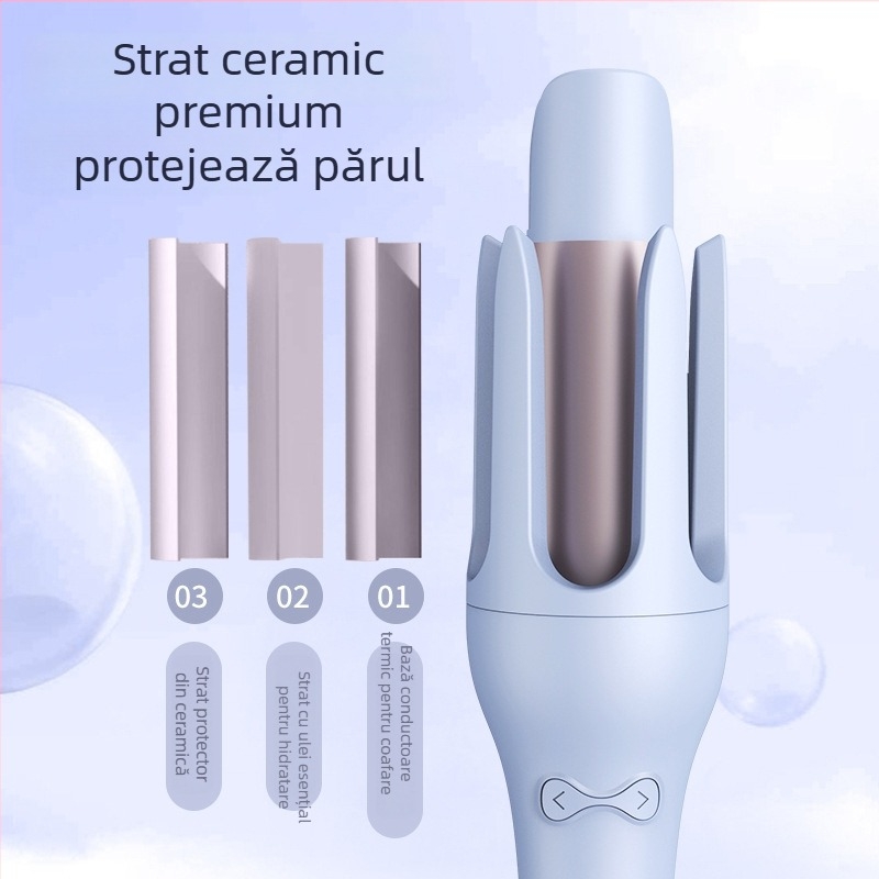 Ondulator automat complet cu tambur de 32 mm – bucle mari în valuri, fixare de lungă durată, fără a deteriora părul, electric