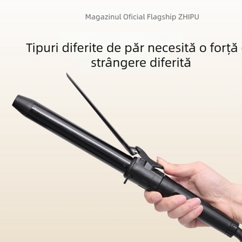 Ondulator rotativ pentru salon profesional, bucle mari, tambur ceramic de turmalină, 110–240V, 60W, control de temperatură multiplu