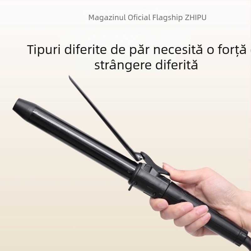 Ondulator rotativ pentru salon profesional, bucle mari, tambur ceramic de turmalină, 110–240V, 60W, control de temperatură multiplu
