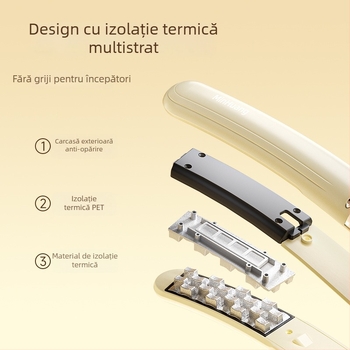 Ondulator de păr pentru volum la rădăcini și în zona coroanei, cu fibre de mătase de porumb și ioni negativi