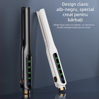 2 în 1 placă de coafat și ondulator cu acoperire ceramică, oprire automată, compactă
