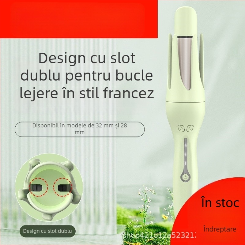 Ondulator nou pentru uz casnic, complet automat, 2 în 1 – drept și bucle, cu ioni negativ care protejează părul