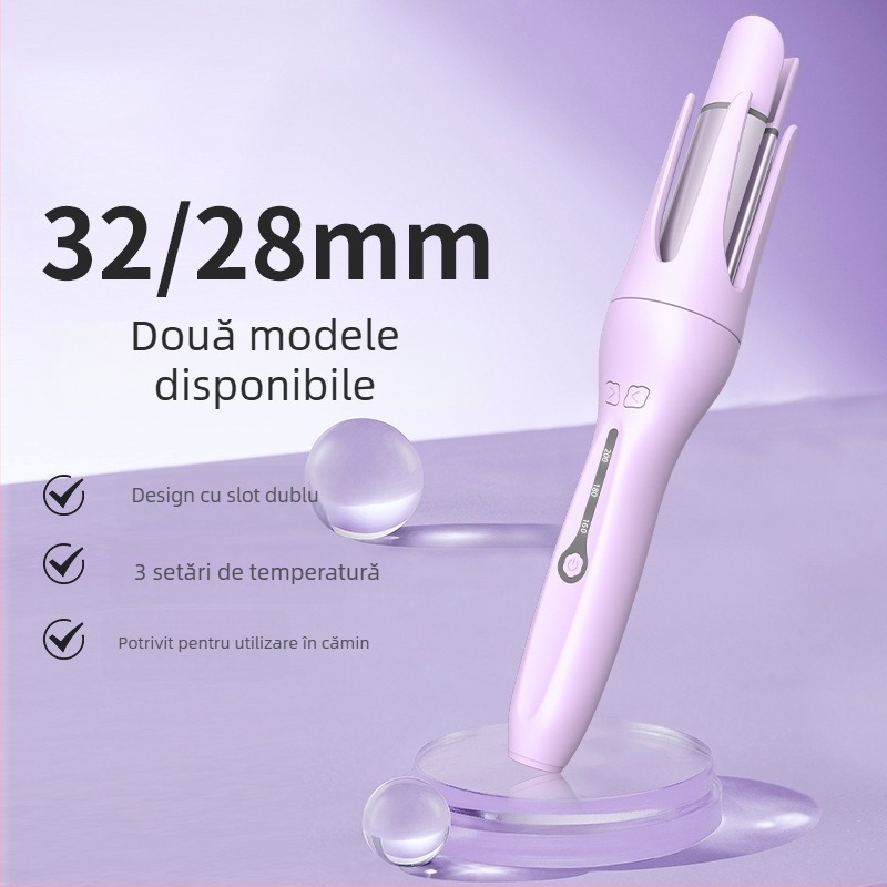 Ondulator nou pentru uz casnic, complet automat, 2 în 1 – drept și bucle, cu ioni negativ care protejează părul