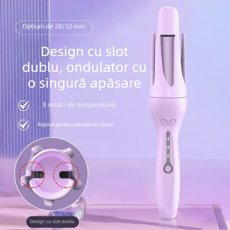 Ondulator nou pentru uz casnic, complet automat, 2 în 1 – drept și bucle, cu ioni negativ care protejează părul