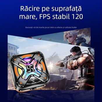 Radiator magnetic cu semiconductori pentru telefoane mobile, două trepte de răcire, funcționare silențioasă, pentru gaming, cu afișaj digital al temperaturii