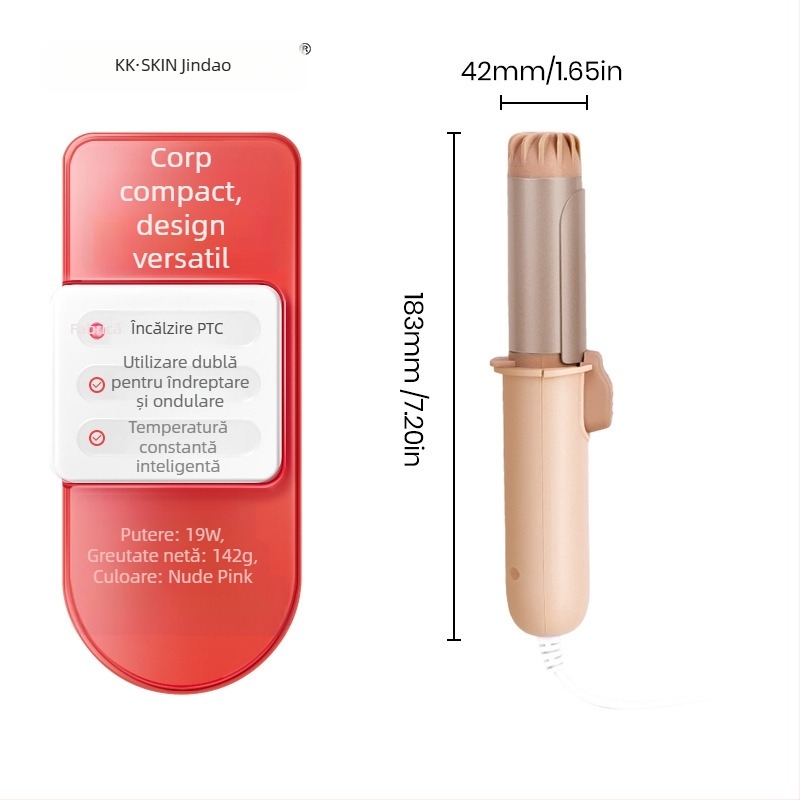 Ondulator mini portabil 3-in-1 pentru breton și păr scurt, destinat căminului în sezonul de început al anului școlar