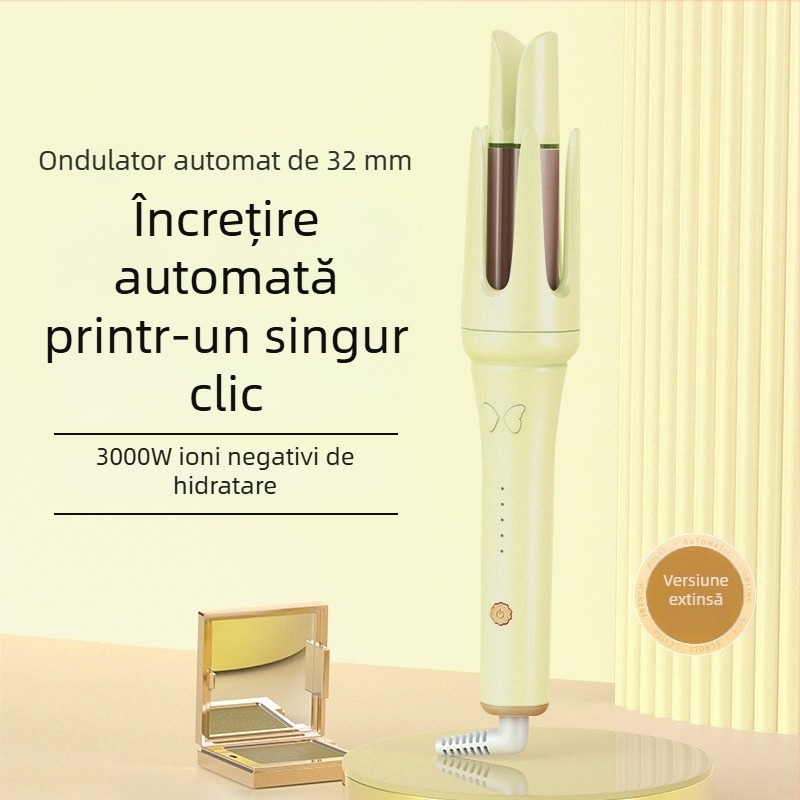 Ondulator de păr cu caneluri pentru bucle ondulate, aparat electric cu ioni negativi, styling în 3 minute