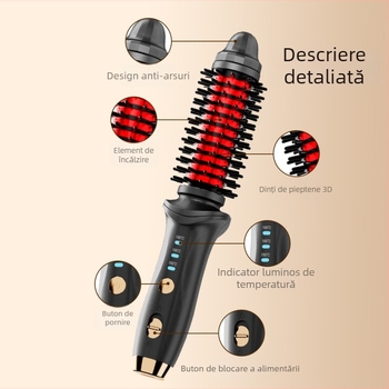 Ondulator fără fir cu funcție dublă: curling și netezire, tambur 21–30 mm, încălzire ceramică, baterie reîncărcabilă, 38W, 5V