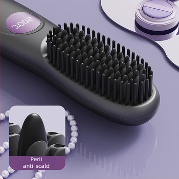 Fier de păr ceramic, alimentat prin USB, fără fir, portabil, cu pieptene