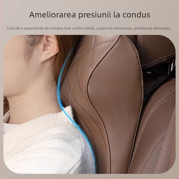 Pernă auto pentru gât și lombar, cu spumă cu memorie pentru tetieră