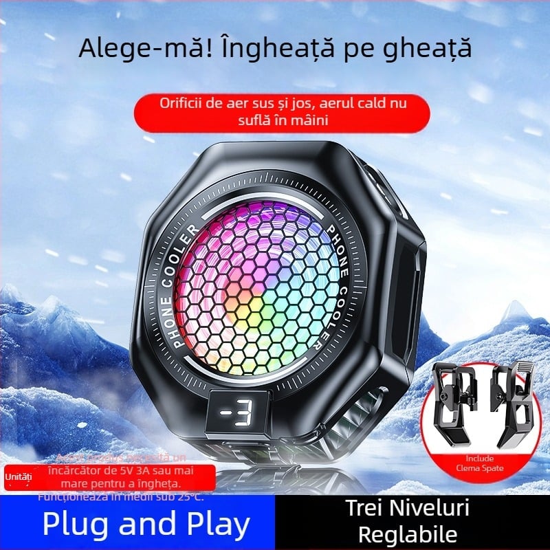 TL05 Răcitor pentru telefon cu clips magnetic pe spate, răcire prin semiconductori, suprafață mare, compatibil universal