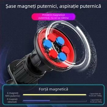 Suport magnetic pentru telefon pentru ventilația mașinii, cu magnet puternic N52 pentru navigare