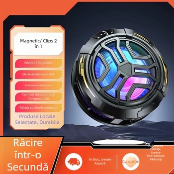 Răcitor magnetic pentru telefonul mobil — radiator silențios, clipsă cu semiconductori pentru esports și streaming live