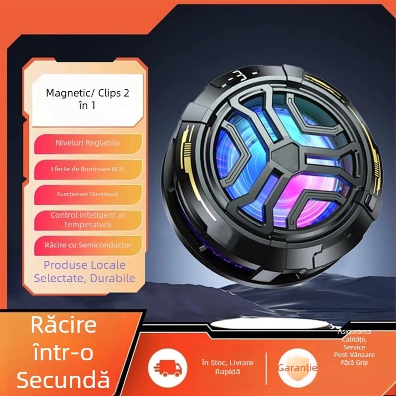 Răcitor magnetic pentru telefonul mobil — radiator silențios, clipsă cu semiconductori pentru esports și streaming live