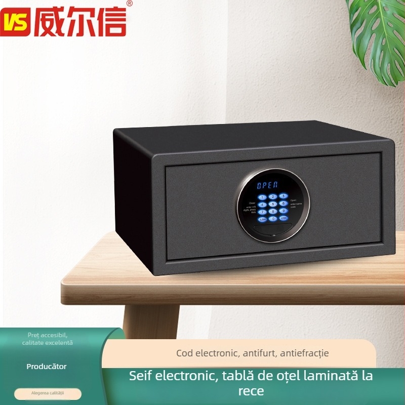 Seif electronic din oțel, compact, pentru casă, birou și hotel, cu parolă, anti-furt