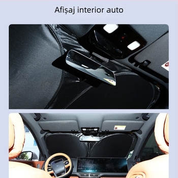 Parasolar auto Titanium argintiu pentru parbrizul frontal și geamurile laterale – protecție solară și izolație termică