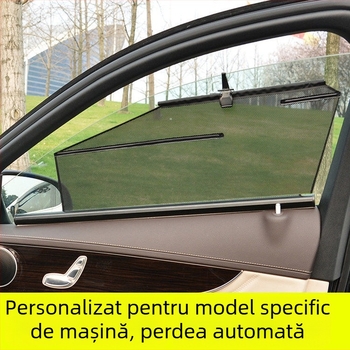 Parasolar auto din plasă, telescopic, cu ridicare automată, perdea pentru geam, protecție împotriva luminii, prafului și țânțarilor