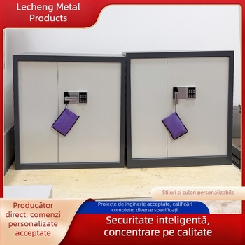Seif electronic pentru parole, dulap metalic pentru dosare cu încușare prin amprentă, spațiu de depozitare pentru documente financiare