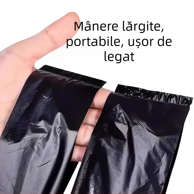 Pungi de gunoi extra groase pentru bucătărie, dimensiune mare, cu mânere, din plastic