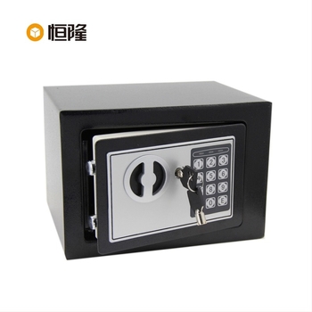 Seif electronic de perete Henglong E-17, mic, din oțel integral, pentru uz casnic