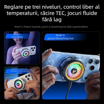 MiMo CX-20 răcitor pentru telefon cu răcire prin semiconductori magnetic, extrem de silențios, clipsă pe spate cu reglajul temperaturii
