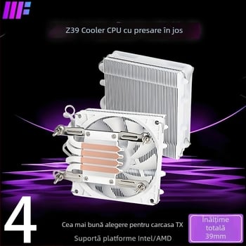 Z39 cooler CPU ITX pentru PC desktop, cu mecanism de apăsare în jos, compatibil cu 1700/1200/115x/AM4, ventilator silențios cu controlul temperaturii