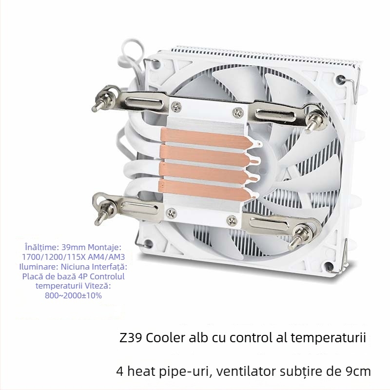Z39 cooler CPU ITX pentru PC desktop, cu mecanism de apăsare în jos, compatibil cu 1700/1200/115x/AM4, ventilator silențios cu controlul temperaturii