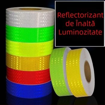 Fâșii reflectorizante monocromatice pentru camioane, biciclete, vehicule electrice și motociclete – decor personal, benzi reflectorizante de înaltă luminozitate pentru siguranța nocturnă