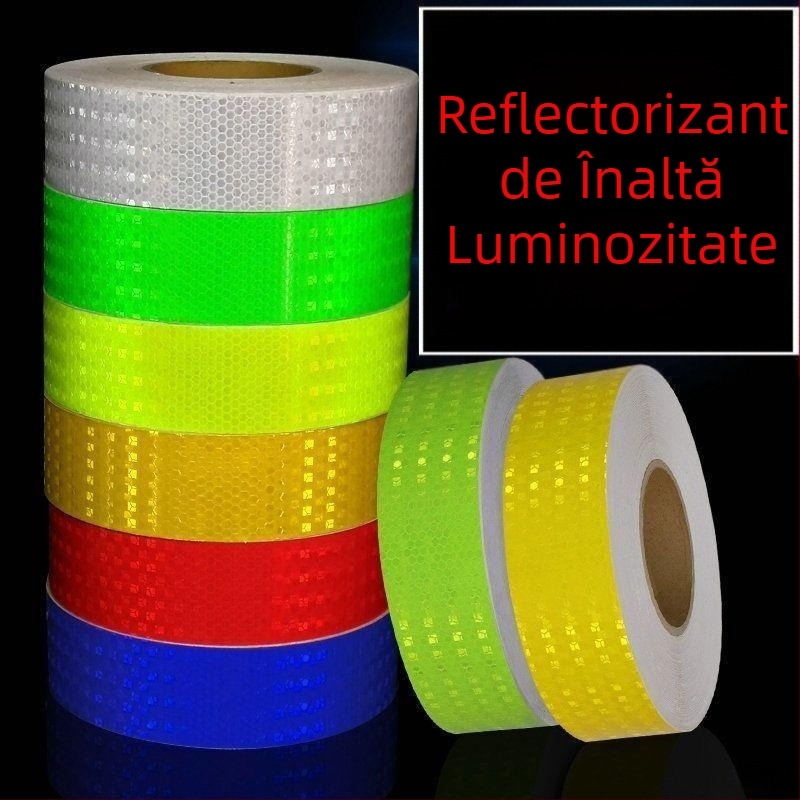 Fâșii reflectorizante monocromatice pentru camioane, biciclete, vehicule electrice și motociclete – decor personal, benzi reflectorizante de înaltă luminozitate pentru siguranța nocturnă