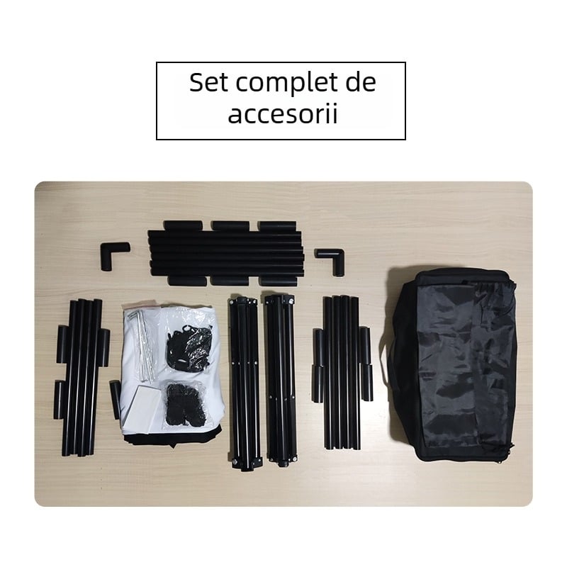 Ecran de proiecție exterior cu suport, HD, 100–120 inch, pentru acasă și camping
