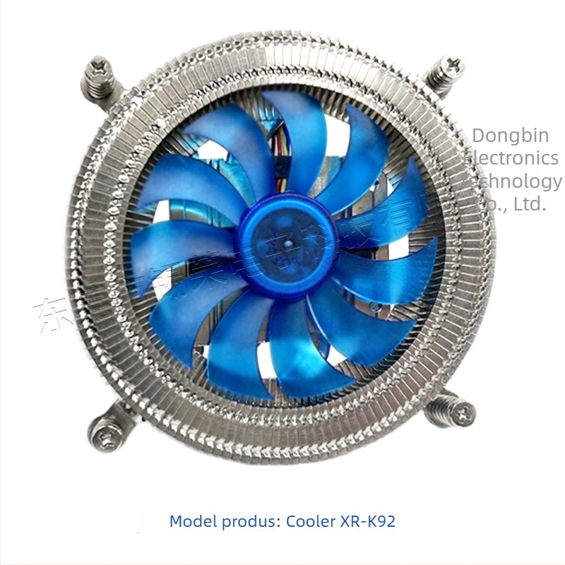 Radiator inteligent cu controlul temperaturii, flux de aer mare, design cu lamele fine, două țevi din cupru, structură din cupru-aluminiu