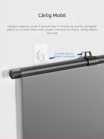 Xinjieke Ecran de proiecție montat pe perete, anti-reflexie, pentru uz casnic, HD, 60–120 inch, fără găuri de montaj