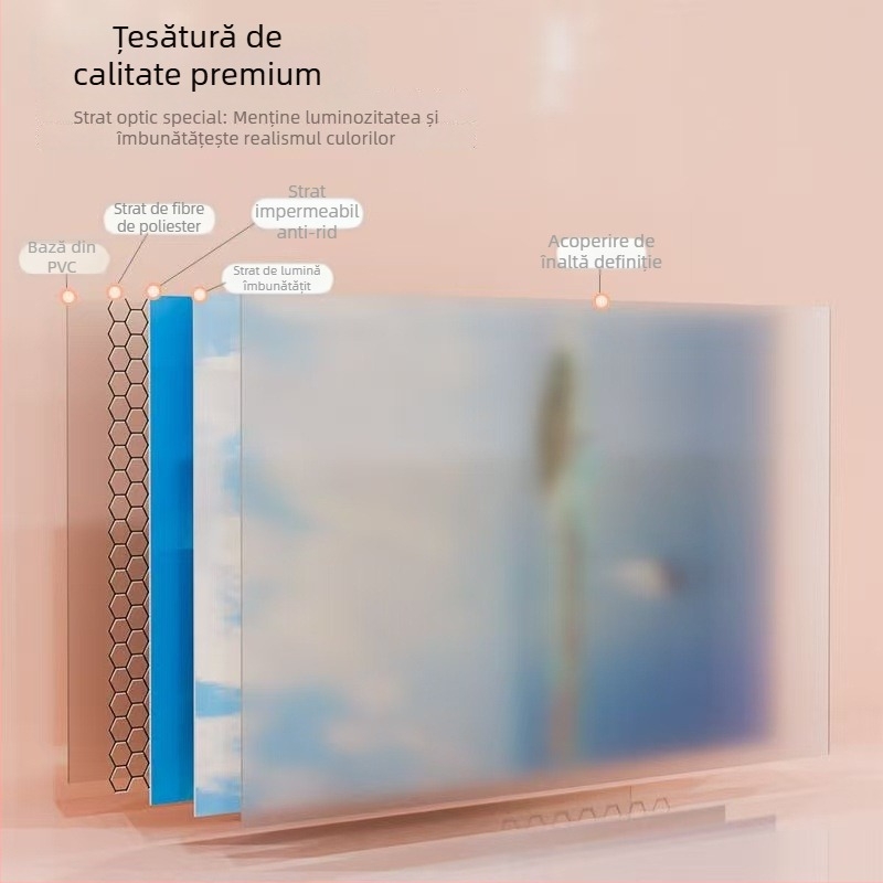 Ecran de proiecție HD pliabil pentru exterior cu două suporturi