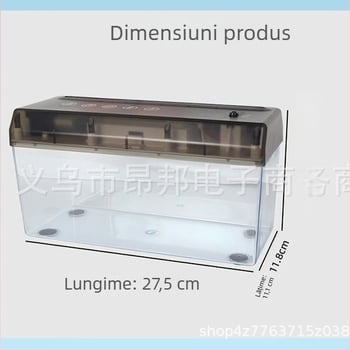 Tocător USB cu utilizare dublă, mini electric pentru birou, hârtie A4, fâșii de 5 mm, 9V, 10.8W, recipient de 2.6 L, dimensiuni 275×118×148 mm, 0.9 kg