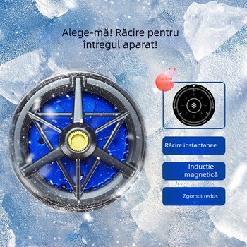 Accesoriu de răcire silențios cu clips magnetic pentru telefoane și tablete, ideal pentru jocuri și streaming live