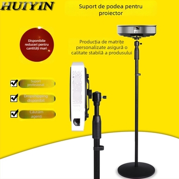Suport metalic pentru proiector cu bază disc, pentru podea, universal G1, H1, Z4