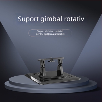 Suport pentru proiector pentru tavan și perete, unghi reglabil, rotație 360°, instalare lângă pat