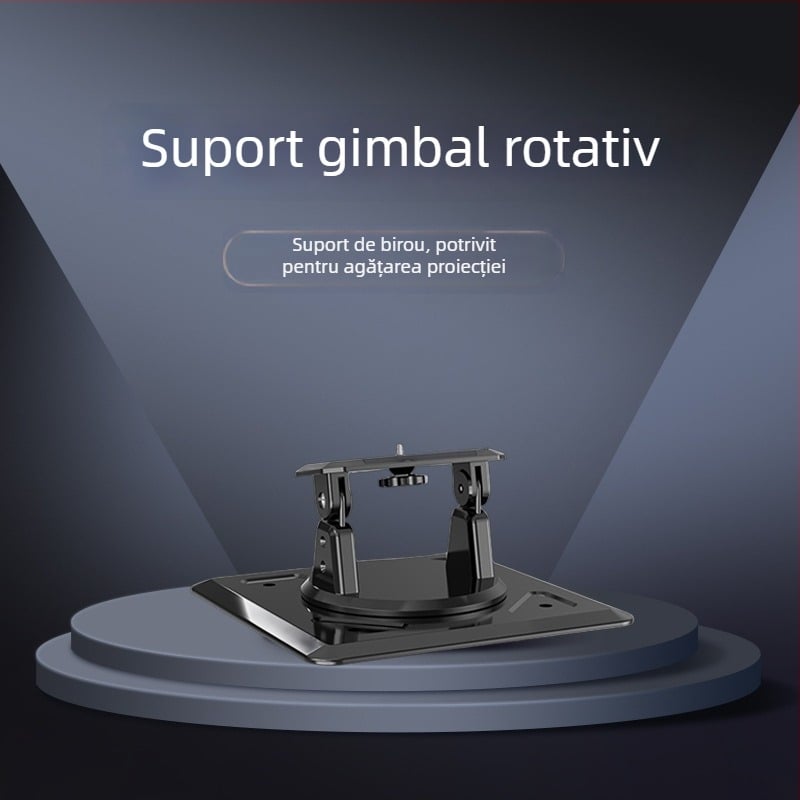 Suport pentru proiector pentru tavan și perete, unghi reglabil, rotație 360°, instalare lângă pat
