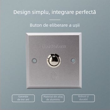 GEKRONE întrerupător metalic cu buton, panou din aliaj de aluminiu cu finisaj șlefuit, ușă cu senzor și sistem de control al accesului