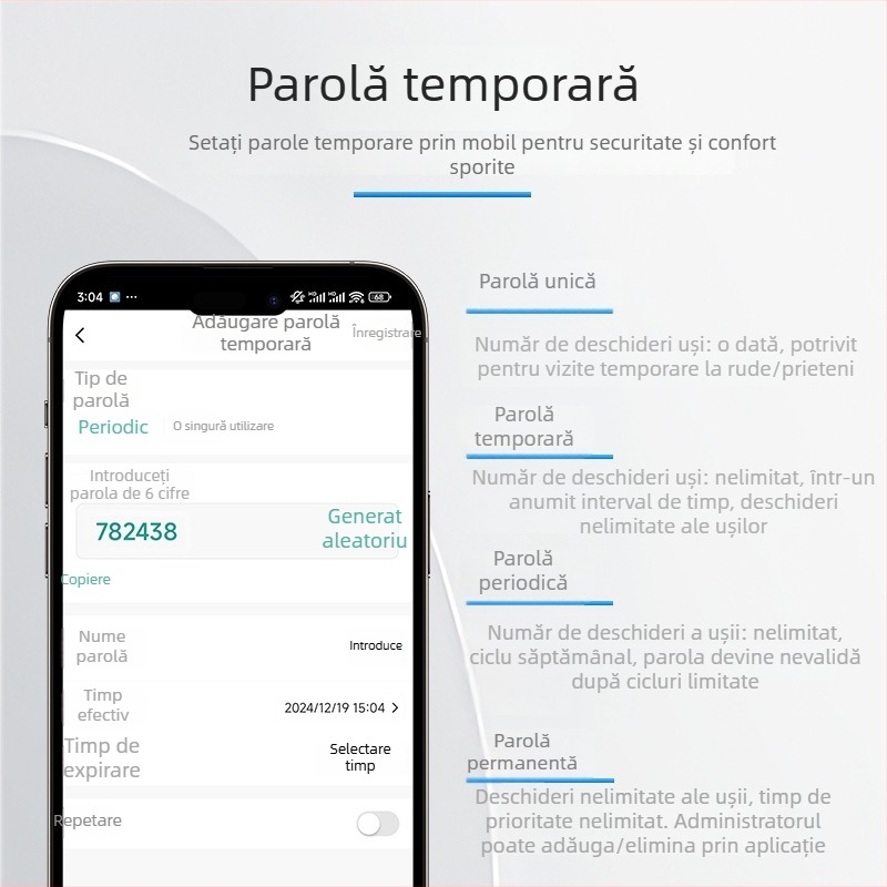 Carcasă ABS rezistentă la apă, cu profil îngust, control de acces prin amprentă, card și parolă — Tuya Smart WiFi, toate într-un singur dispozitiv