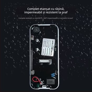Dispozitiv metalic de control al accesului, sistem electronic impermeabil, cu cititor de card și tastatură iluminată pentru introducerea parolei, pentru birou