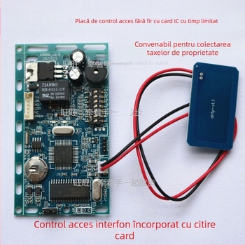 Control acces cu card IC, fără cabluri, funcționare offline, cronometru și număr de acces, IC încorporat în interfonul de clădire