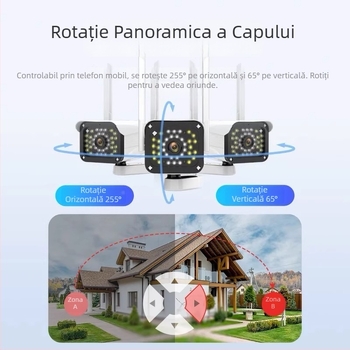 Cameră de supraveghere HD pentru exterior, wireless, cu vedere de noapte și 4G pentru monitorizare la domiciliu – imagine ultra clară